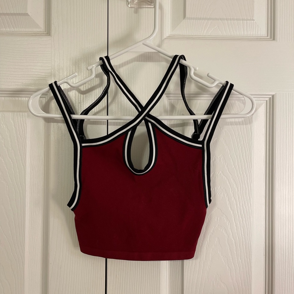 Urban outfitters out from under criss cross strap crop tank top